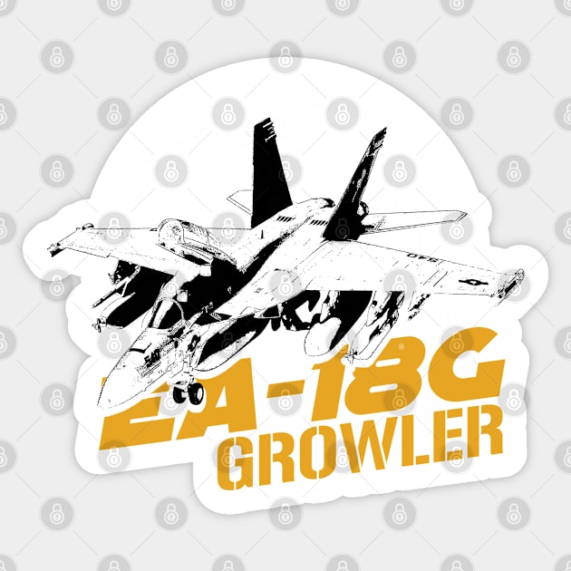 EA18G Growler  Airforce Pilot Gift Modern Warbird Sticker by woormle